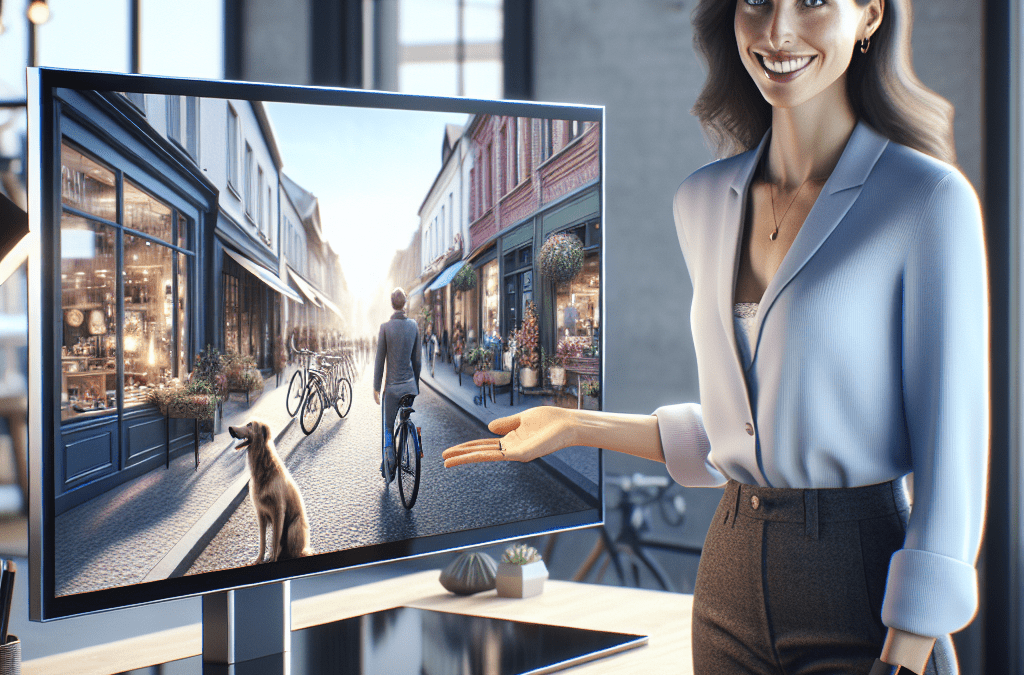 KI-Lösung für Bildanalyse: Frau in Büro bei Präsentation von KI-Automatisation – Umgebung Bremen, Oldenburg, Stuhr.