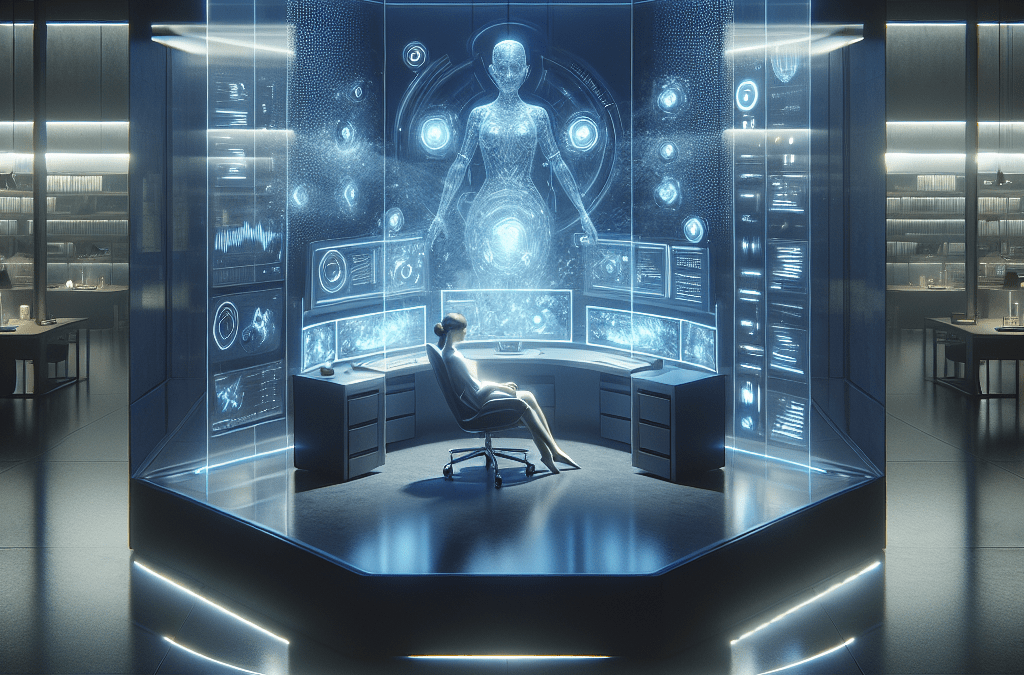 Futuristisches Büro bei Nacht mit KI-Agenten, schlafende Frau; Tesla- und xAI-Hintergrund in Bremen Umgebung, KI-Beratung.