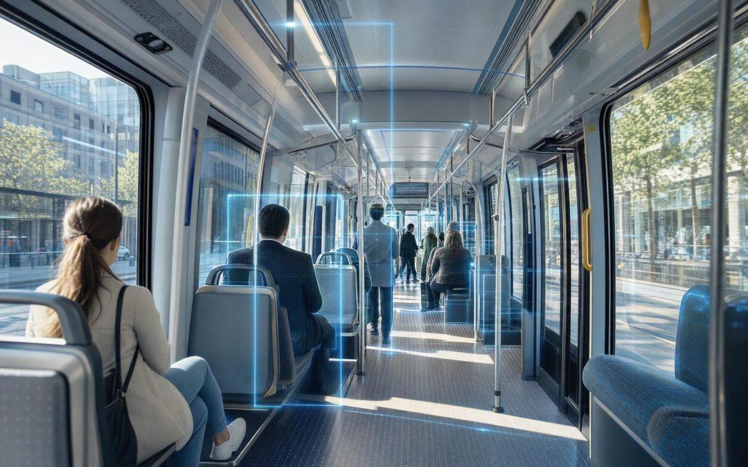KI-Überwachungssystem analysiert den Fahrgastraum einer Straßenbahn in Echtzeit